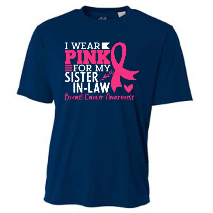 I Wear Pink For My Sister In Law Breast Cancer Awareness Cooling Performance Crew T-Shirt