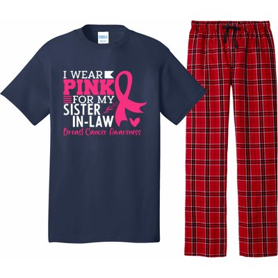 I Wear Pink For My Sister In Law Breast Cancer Awareness Pajama Set