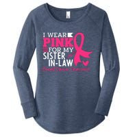 I Wear Pink For My Sister In Law Breast Cancer Awareness Women's Perfect Tri Tunic Long Sleeve Shirt