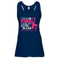 I Wear Pink For My Sister In Law Breast Cancer Awareness Ladies Essential Flowy Tank