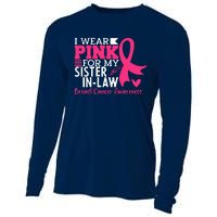 I Wear Pink For My Sister In Law Breast Cancer Awareness Cooling Performance Long Sleeve Crew