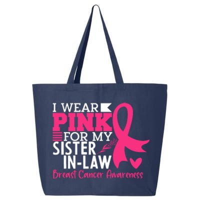 I Wear Pink For My Sister In Law Breast Cancer Awareness 25L Jumbo Tote