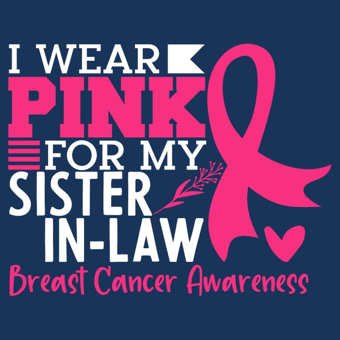 I Wear Pink For My Sister In Law Breast Cancer Awareness Visor