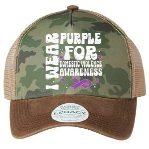 I Wear Purple Domestic Violence Awareness Legacy Tie Dye Trucker Hat