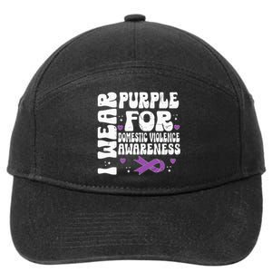 I Wear Purple Domestic Violence Awareness 7-Panel Snapback Hat