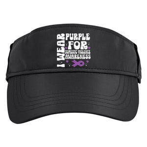 I Wear Purple Domestic Violence Awareness Adult Drive Performance Visor