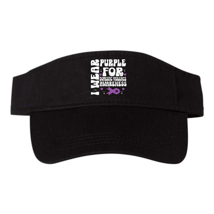 I Wear Purple Domestic Violence Awareness Valucap Bio-Washed Visor