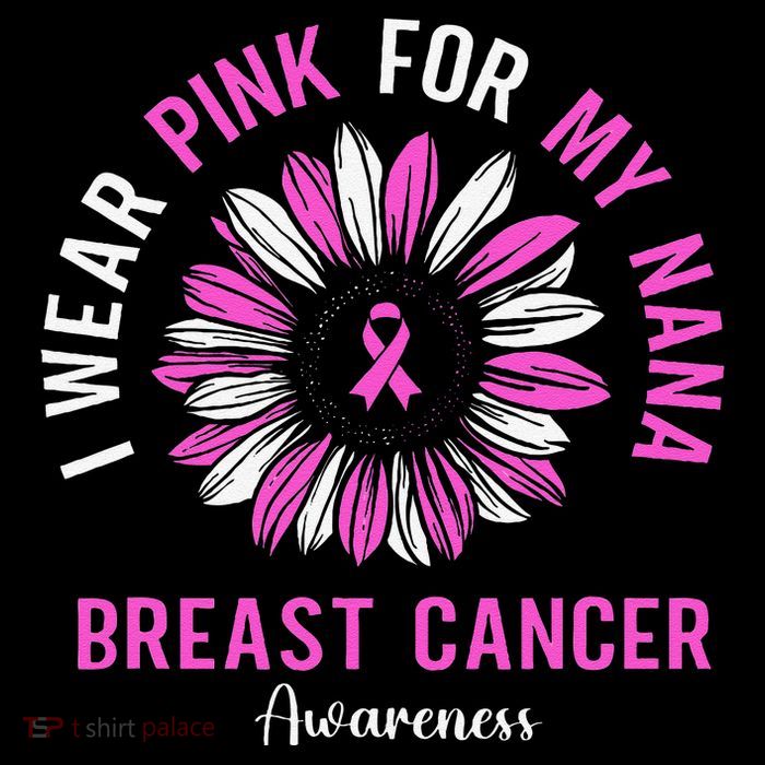 I Wear Pin.K For My Nana Breast Cancer Awareness Sunflower Baby Bodysuit