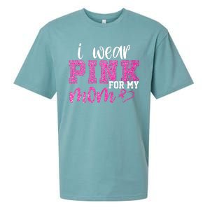 I Wear Pink For My Mom Breast Cancer Awareness Sueded Cloud Jersey T-Shirt