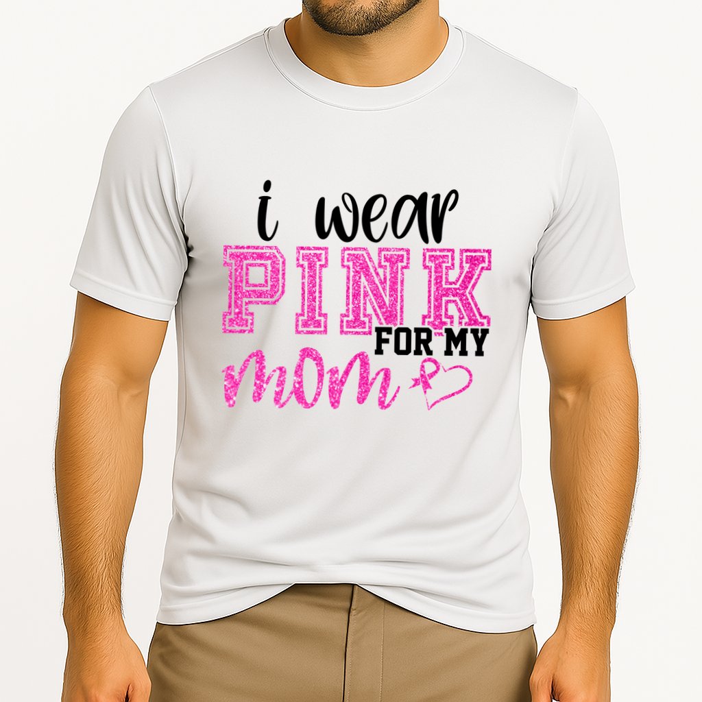 I Wear Pink For My Mom Breast Cancer Awareness Cooling Performance Crew T-Shirt