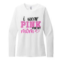 I Wear Pink For My Mom Breast Cancer Awareness Womens CVC Long Sleeve Shirt