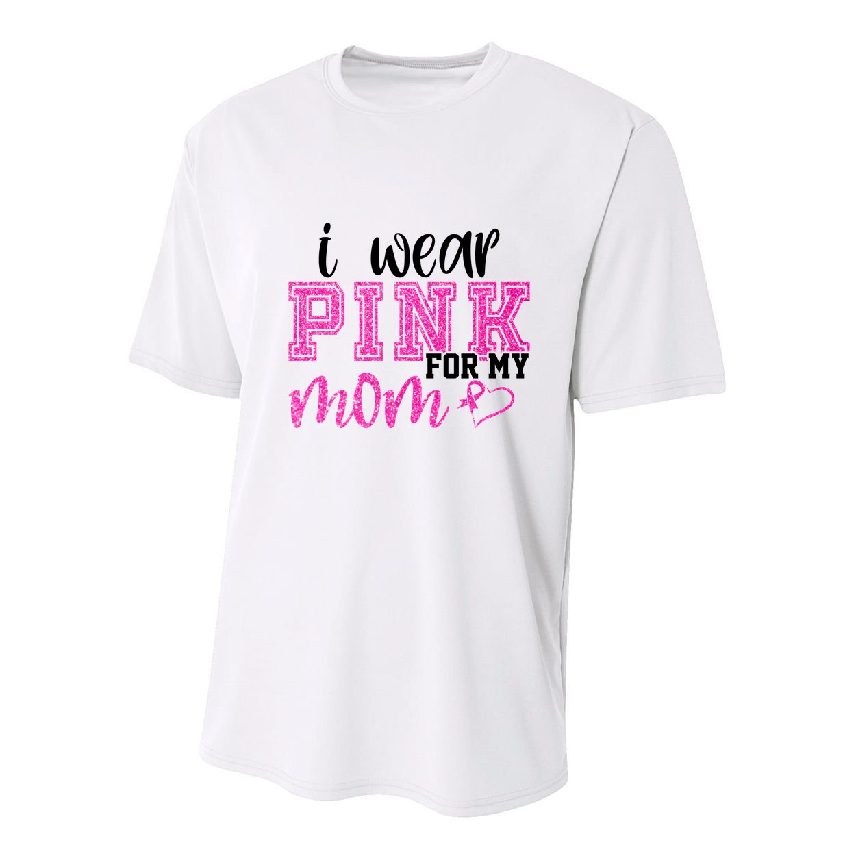 I Wear Pink For My Mom Breast Cancer Awareness Youth Performance Sprint T-Shirt
