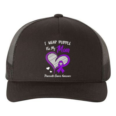 I Wear Purple For My Mom Pancreatic Cancer Awareness Cute Yupoong Adult 5-Panel Trucker Hat