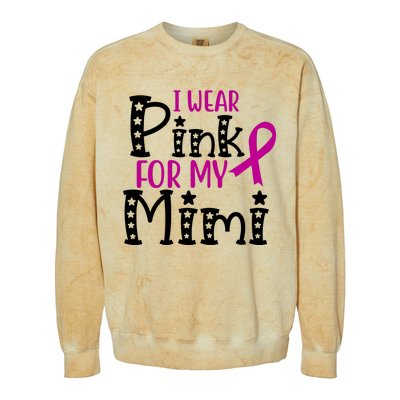 I Wear Pink For My Mimi Breast Cancer Awareness Colorblast Crewneck Sweatshirt