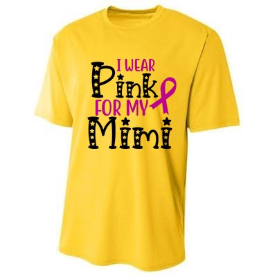 I Wear Pink For My Mimi Breast Cancer Awareness Performance Sprint T-Shirt