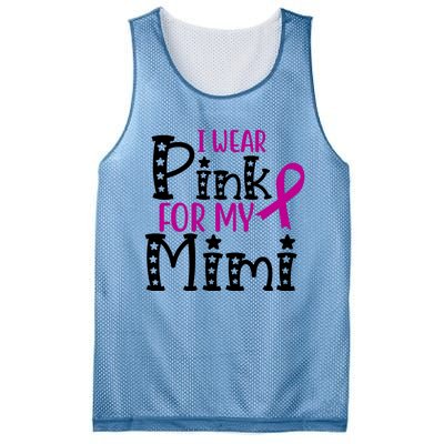 I Wear Pink For My Mimi Breast Cancer Awareness Mesh Reversible Basketball Jersey Tank