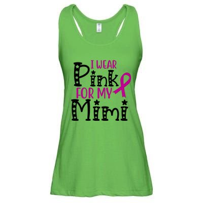 I Wear Pink For My Mimi Breast Cancer Awareness Ladies Essential Flowy Tank