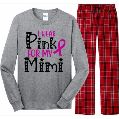 I Wear Pink For My Mimi Breast Cancer Awareness Long Sleeve Pajama Set