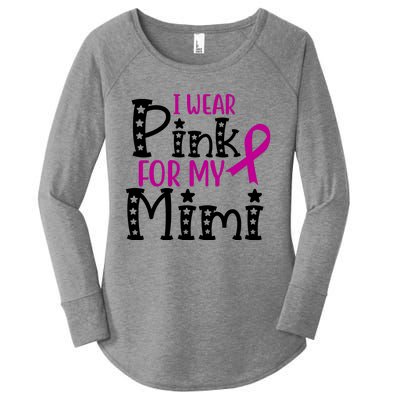 I Wear Pink For My Mimi Breast Cancer Awareness Women's Perfect Tri Tunic Long Sleeve Shirt