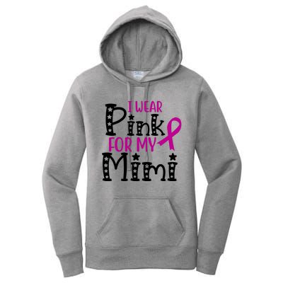 I Wear Pink For My Mimi Breast Cancer Awareness Women's Pullover Hoodie