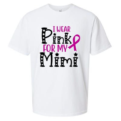 I Wear Pink For My Mimi Breast Cancer Awareness Sueded Cloud Jersey T-Shirt