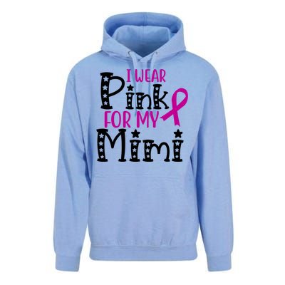 I Wear Pink For My Mimi Breast Cancer Awareness Unisex Surf Hoodie