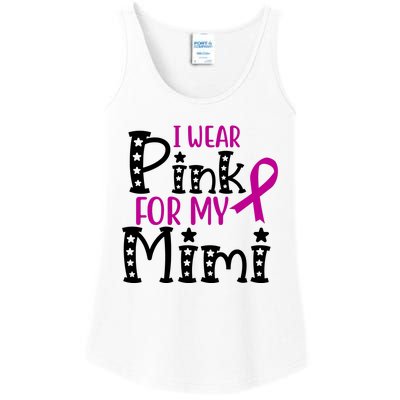 I Wear Pink For My Mimi Breast Cancer Awareness Ladies Essential Tank