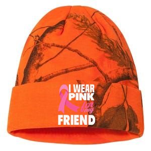 I Wear Pink For My Friend Breast Cancer Awareness Kati Licensed 12" Camo Beanie