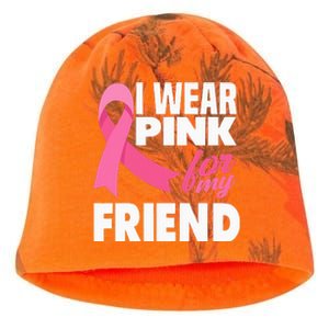 I Wear Pink For My Friend Breast Cancer Awareness Kati - Camo Knit Beanie