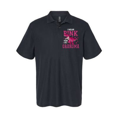 I Wear Pink For My Grandma Dinosaur Breast Cancer Awareness Softstyle Adult Sport Polo