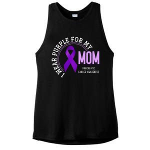 I Wear Purple For My Mom Pancreatic Cancer Awareness Ladies PosiCharge Tri-Blend Wicking Tank