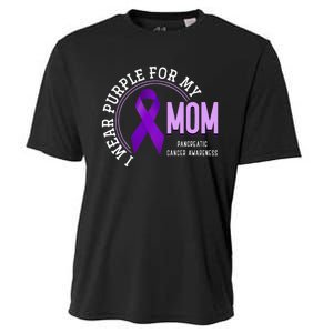 I Wear Purple For My Mom Pancreatic Cancer Awareness Cooling Performance Crew T-Shirt