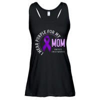 I Wear Purple For My Mom Pancreatic Cancer Awareness Ladies Essential Flowy Tank