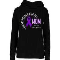 I Wear Purple For My Mom Pancreatic Cancer Awareness Womens Funnel Neck Pullover Hood