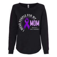 I Wear Purple For My Mom Pancreatic Cancer Awareness Womens California Wash Sweatshirt