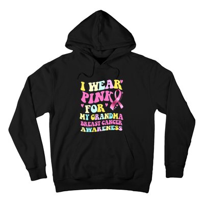 I Wear Pink For My Grandma Breast Cancer Awareness Ribbon Hoodie