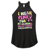 I Wear Pink For My Grandma Breast Cancer Awareness Ribbon Women's Perfect Tri Rocker Tank