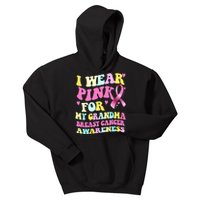 I Wear Pink For My Grandma Breast Cancer Awareness Ribbon Kids Hoodie