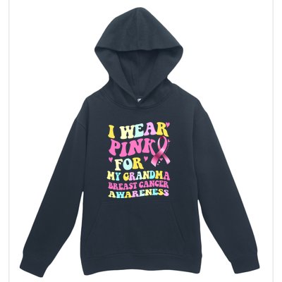 I Wear Pink For My Grandma Breast Cancer Awareness Ribbon Urban Pullover Hoodie