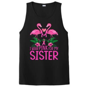 I Wear Pink For My Sister Breast Cancer Awareness Flamingo PosiCharge Competitor Tank