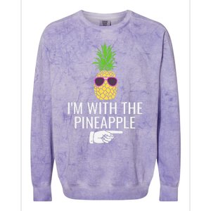 Im With Pineapple Funny Pineapple Halloween Costume Colorblast Crewneck Sweatshirt