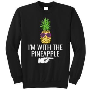 Im With Pineapple Funny Pineapple Halloween Costume Sweatshirt