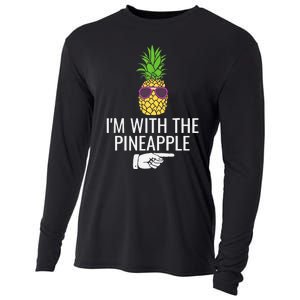 Im With Pineapple Funny Pineapple Halloween Costume Cooling Performance Long Sleeve Crew