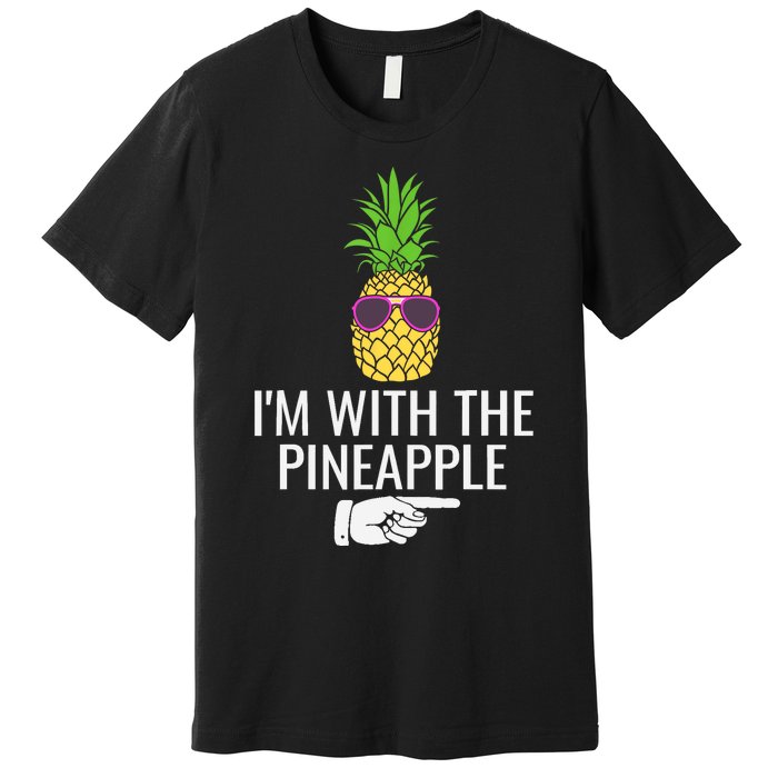 Im With Pineapple Funny Pineapple Halloween Costume Premium T-Shirt