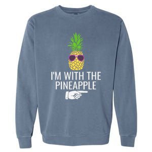 Im With Pineapple Funny Pineapple Halloween Costume Garment-Dyed Sweatshirt