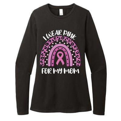 I Wear Pink For My Mom Breast Cancer Awareness Ribbon Funny Gift Womens CVC Long Sleeve Shirt