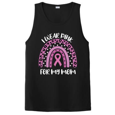 I Wear Pink For My Mom Breast Cancer Awareness Ribbon Funny Gift PosiCharge Competitor Tank