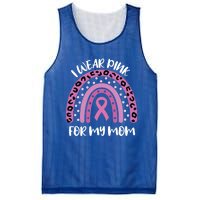 I Wear Pink For My Mom Breast Cancer Awareness Ribbon Funny Gift Mesh Reversible Basketball Jersey Tank