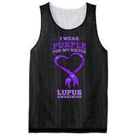 I Wear Purple For My Sister Lupus Awareness Mesh Reversible Basketball Jersey Tank