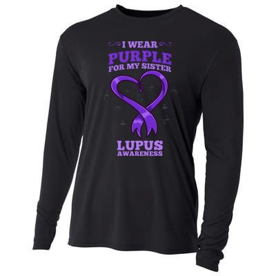 I Wear Purple For My Sister Lupus Awareness Cooling Performance Long Sleeve Crew